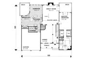 Southern Style House Plan - 4 Beds 3.5 Baths 3050 Sq/Ft Plan #56-207 