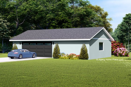 Exterior - Other Elevation 2 for Ranch House Plan #932-728, 0 bath