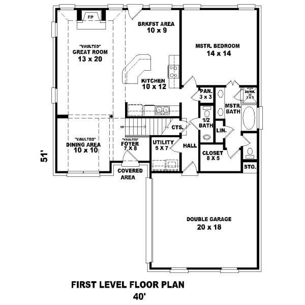 Traditional Floor Plan - Main Floor Plan #81-13870