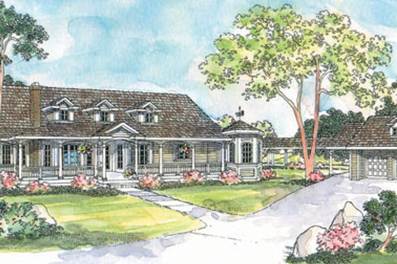 Architectural House Design - Farmhouse Exterior - Front Elevation Plan #124-214