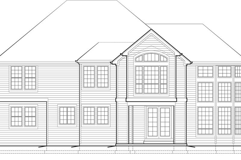 House Design - Exterior - Rear Elevation for European House Plan #48-546 - 4 bed, 2.5 bath