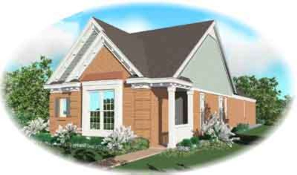 Exterior - Front Elevation 2 for Traditional House Plan #81-476 - 3 bed, 2 bath