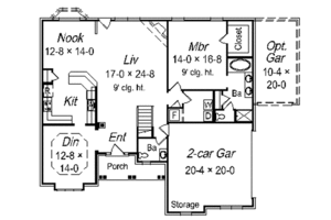 Floor Plan - Main Floor for Traditional House Plan #329-135 - 5 bed, 3.5 bath