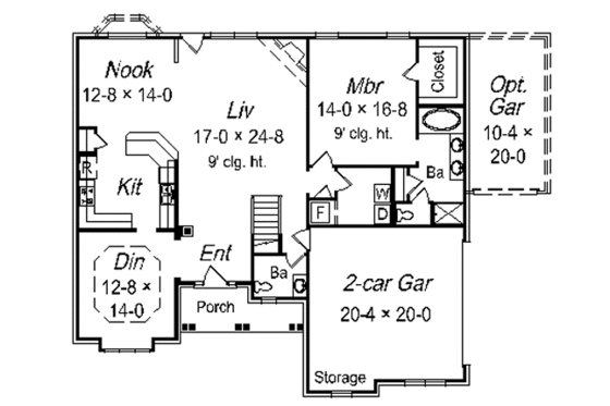 Floor Plan - Main Floor for Traditional House Plan #329-135 - 5 bed, 3.5 bath