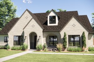 Exterior - Front Elevation 4 for European House Plan #1098-11 - 3 bed, 2.5 bath