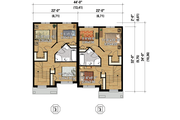 Contemporary Style House Plan - 6 Beds 2 Baths 2734 Sq/Ft Plan #25-4394 