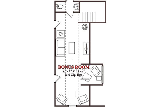 Floor Plan - Other Floor for European House Plan #63-300 - 3 bed, 2.5 bath