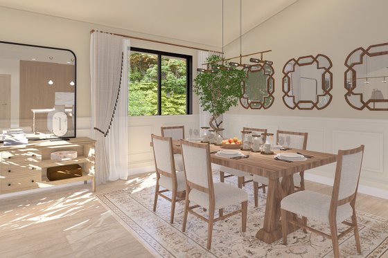 Interior - Dining Room for Craftsman House Plan #124-1391 - 3 bed, 2 bath