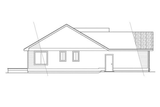 Exterior - Other Elevation for Traditional House Plan #124-291 - 3 bed, 2 bath