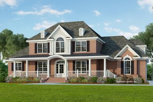 Colonial Exterior - Front Elevation Plan #929-705