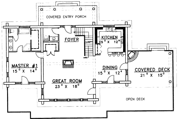 Dream House Plan - Traditional Floor Plan - Main Floor Plan #117-313
