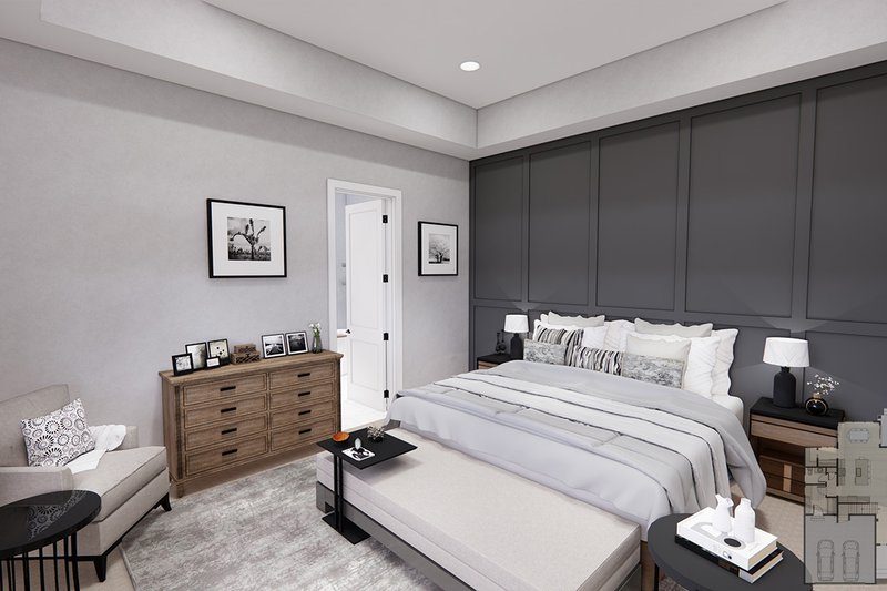 House Blueprint - Interior - Master Bedroom for Farmhouse House Plan #51-1217 - 3 bed, 2.5 bath