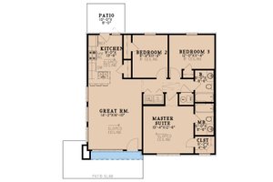 Floor Plan - Main Floor for Contemporary House Plan #923-287 - 3 bed, 2 bath