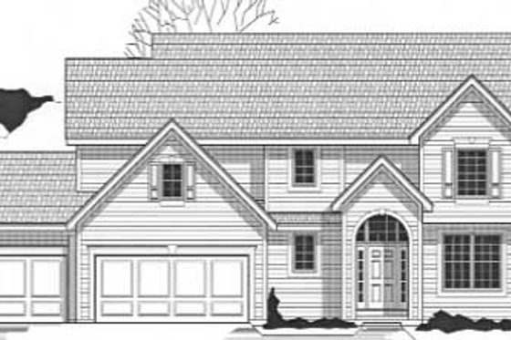 Exterior - Front Elevation for Traditional House Plan #67-499 - 4 bed, 2.5 bath