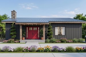 Home Plan - Exterior - Front Elevation for Contemporary House Plan #1064-465 - 2 bed, 2.5 bath