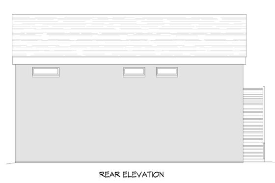 Exterior - Rear Elevation for Contemporary House Plan #932-364 - 2 bed, 2 bath