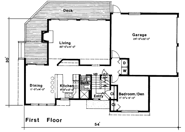 Modern Floor Plan - Main Floor Plan #312-840