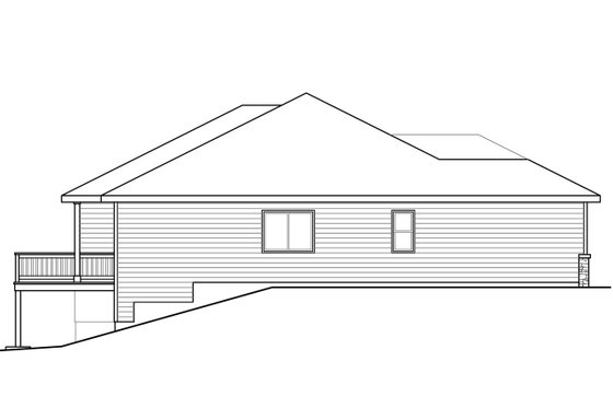 Exterior - Other Elevation for Traditional House Plan #124-1027 - 3 bed, 2 bath