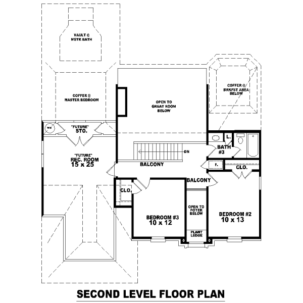 European Floor Plan - Upper Floor Plan #81-13668