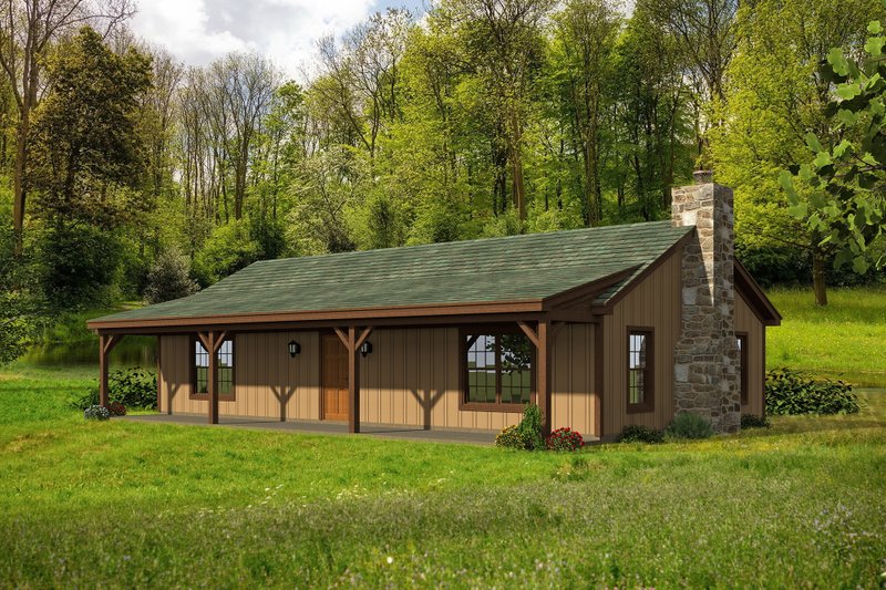 Home Plan - Cabin Exterior - Front Elevation Plan #932-8