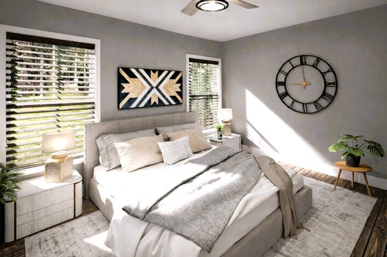 Interior - Master Bedroom for Farmhouse House Plan #44-309 - 3 bed, 2 bath