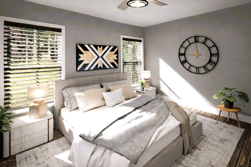 House Plan Design - Interior - Master Bedroom for Farmhouse House Plan #44-309 - 3 bed, 2 bath