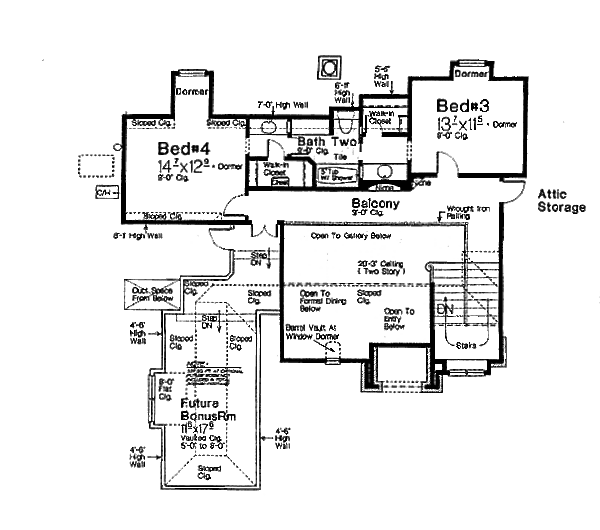 Home Plan - European Floor Plan - Upper Floor Plan #310-961