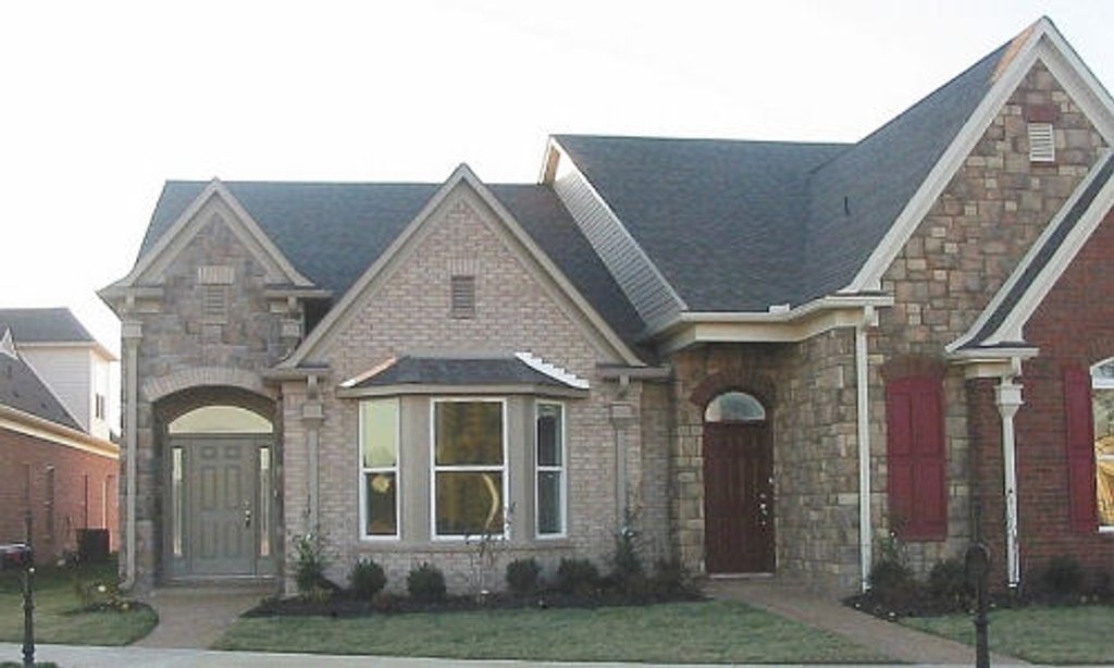 Exterior - Front Elevation 2 for European House Plan #81-13658 - 3 bed, 3 bath