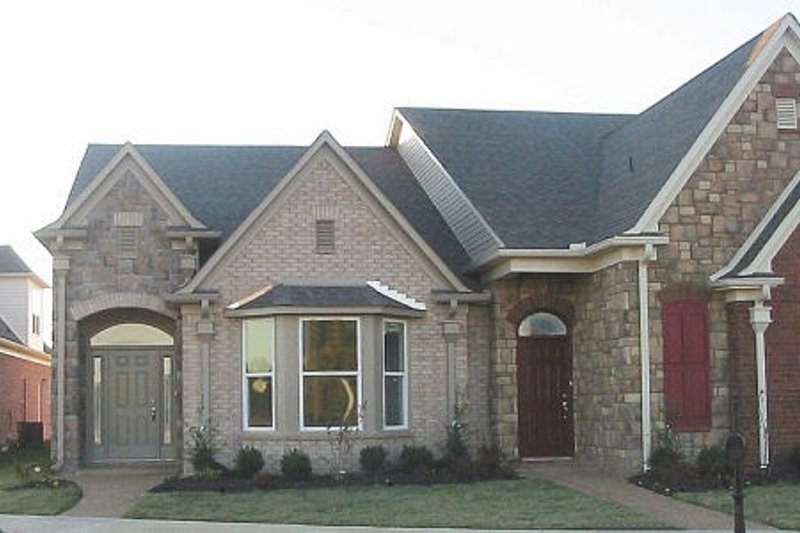 Exterior - Front Elevation 2 for European House Plan #81-13658 - 3 bed, 3 bath