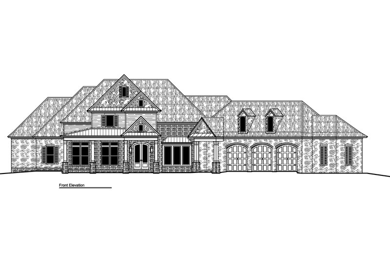 Architectural House Design - Exterior - Front Elevation 3 for Farmhouse House Plan #1081-31 - 4 bed, 3.5 bath