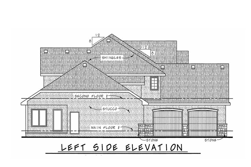 House Design - Exterior - Other Elevation for Craftsman House Plan #20-1825 - 4 bed, 4.5 bath
