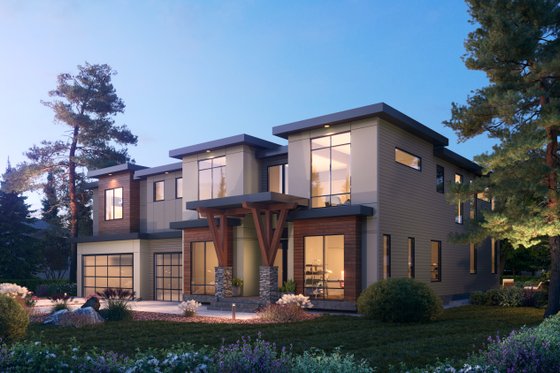 Exterior - Other Elevation for Contemporary House Plan #1066-104 - 5 bed, 5.5 bath