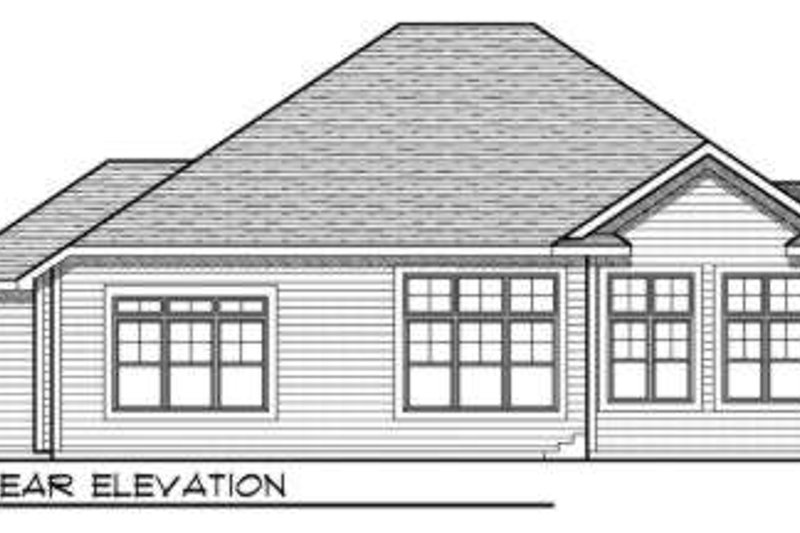 Home Plan - Exterior - Rear Elevation for Traditional House Plan #70-722 - 2 bed, 2 bath