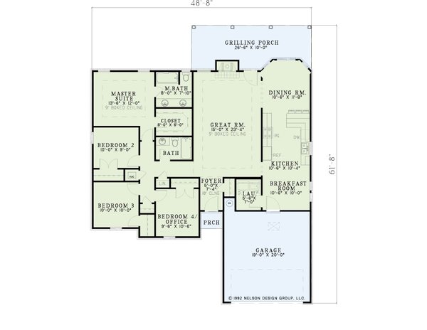 Dream House Plan - Floor Plan - Main Floor for European House Plan #17-570 - 4 bed, 2 bath