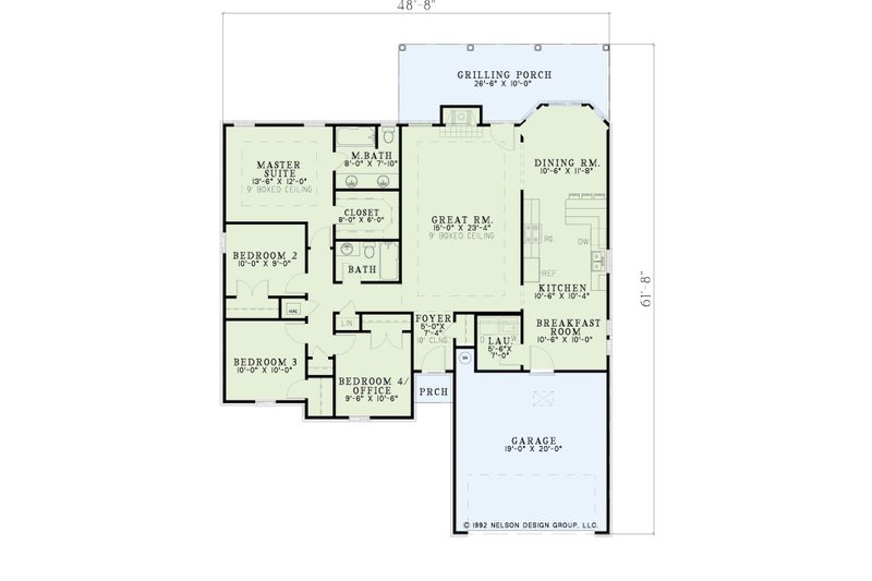 Dream House Plan - Floor Plan - Main Floor for European House Plan #17-570 - 4 bed, 2 bath