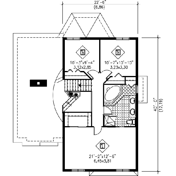 Home Plan - European Floor Plan - Upper Floor Plan #25-398