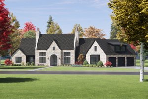 Exterior - Front Elevation 4 for European House Plan #1096-22 - 4 bed, 4.5 bath