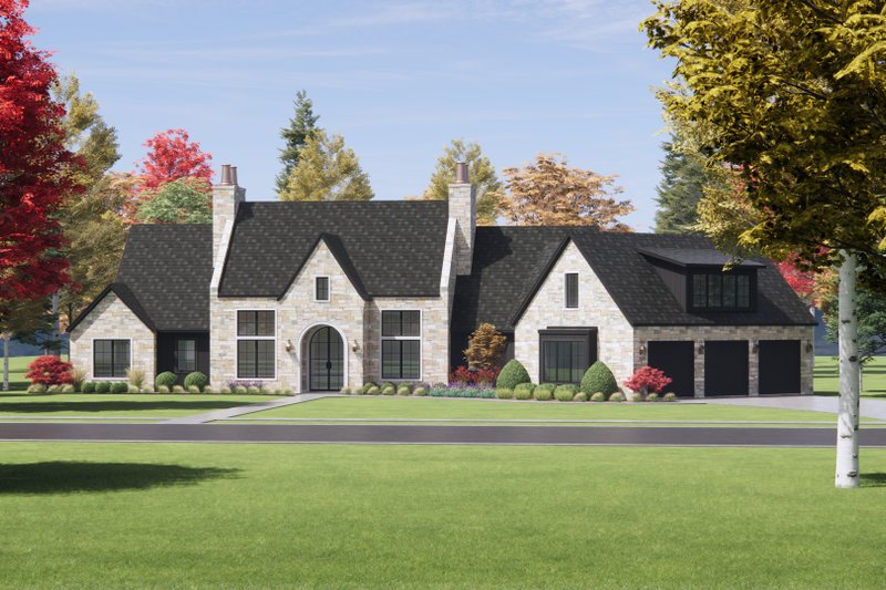 House Design - Exterior - Front Elevation 4 for European House Plan #1096-22 - 4 bed, 4.5 bath