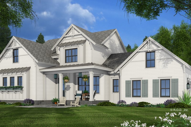 House Design - Exterior - Rear Elevation 1 for Farmhouse House Plan #51-1273 - 4 bed, 3.5 bath