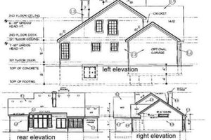 Exterior - Rear Elevation for Traditional House Plan #67-392 - 3 bed, 2.5 bath