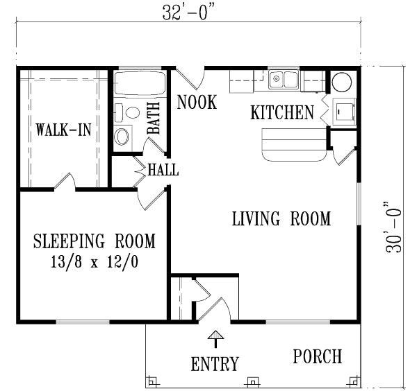 Adobe / Southwestern Floor Plan - Main Floor Plan #1-371