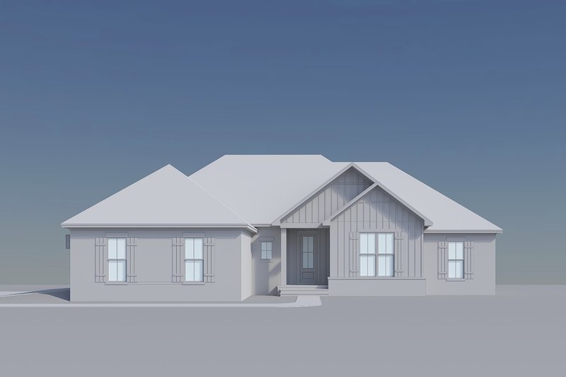House Blueprint - Exterior - Front Elevation 7 for Farmhouse House Plan #430-425 - 4 bed, 2 bath