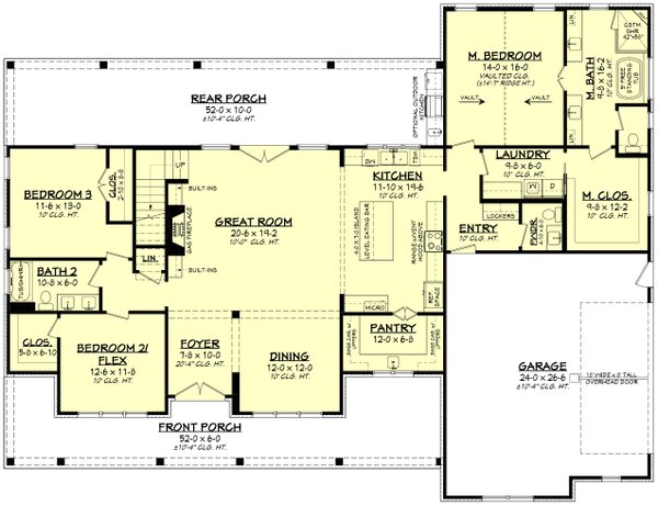 Farmhouse Floor Plan - Main Floor Plan #430-384