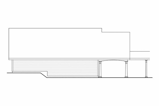 Exterior - Rear Elevation for Country House Plan #124-897, 0 bath