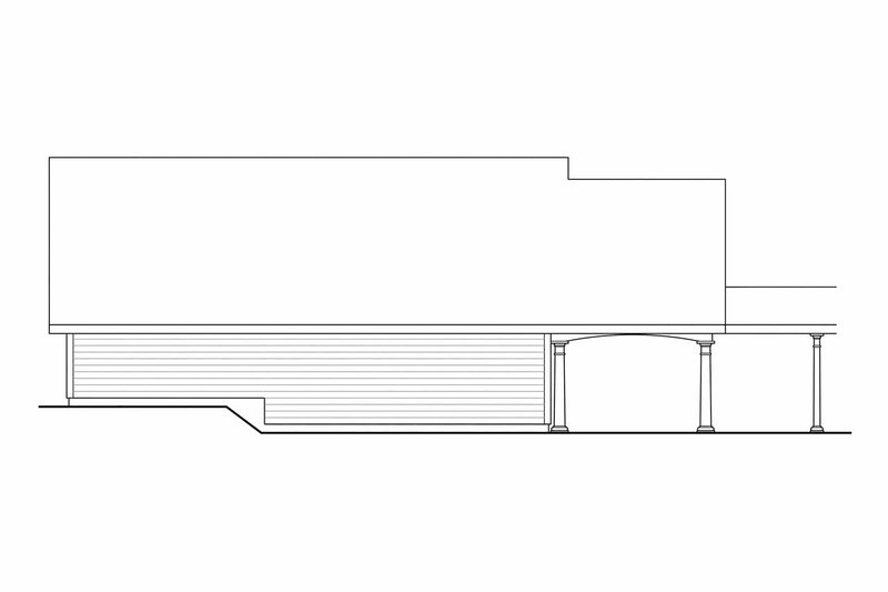 Architectural House Design - Exterior - Rear Elevation for Country House Plan #124-897, 0 bath
