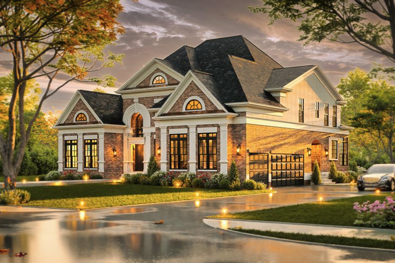 Home Plan - Exterior - Front Elevation 5 for European House Plan #119-237 - 4 bed, 4 bath
