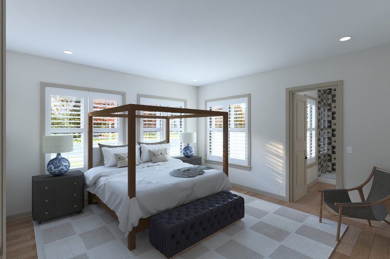House Blueprint - Interior - Master Bedroom for Farmhouse House Plan #1060-410 - 3 bed, 3.5 bath