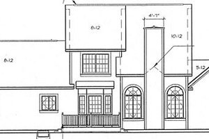 Exterior - Rear Elevation for Country House Plan #312-573 - 3 bed, 2.5 bath