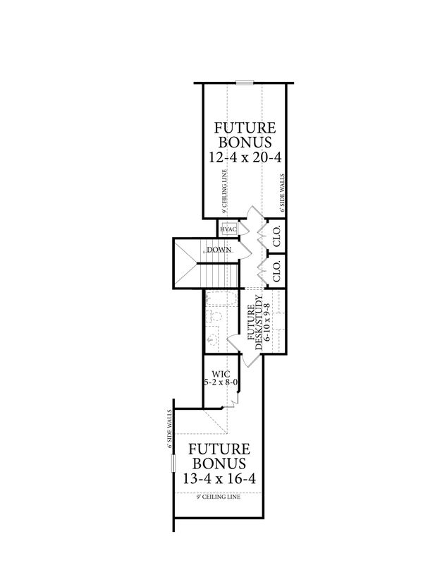 House Blueprint - Farmhouse Floor Plan - Upper Floor Plan #406-9667