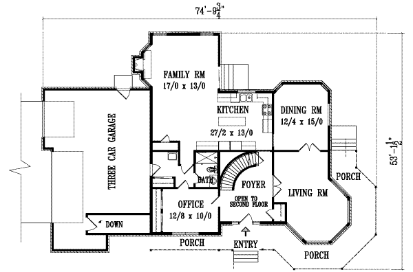 European Floor Plan - Main Floor Plan #1-1125